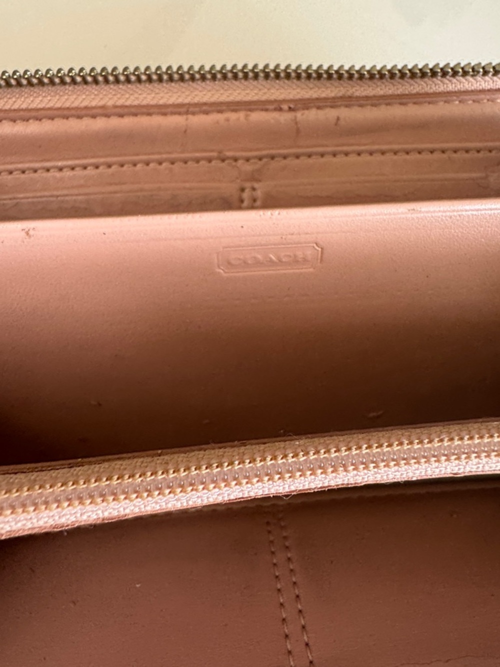 Coach Ashley Perforated Zip Around Wallet  in Blush - Picture 10 of 10